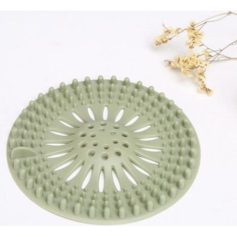 Cubierta De Drenaje De Ducha Hecha De Material Tpr, Tapón Colector De Cabello Para Fregadero, Filtro De Drenaje De Piso Para Cocina, Baño, Bañera (Verde)