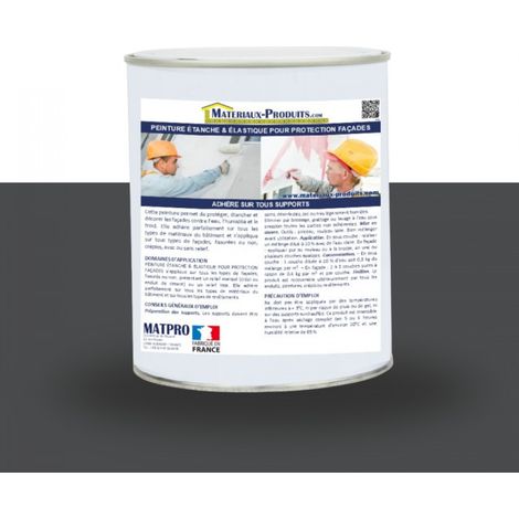 Peinture étanche & élastique pour protection façade - 10 Kg Gris basalte - MATPRO