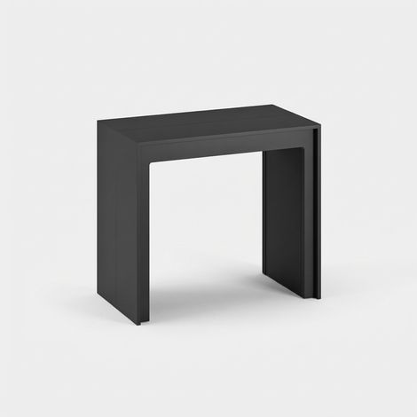 Consolle allungabile salvaspazio MDF antigraffio Made in Italy Nivara - Nero (1/5)