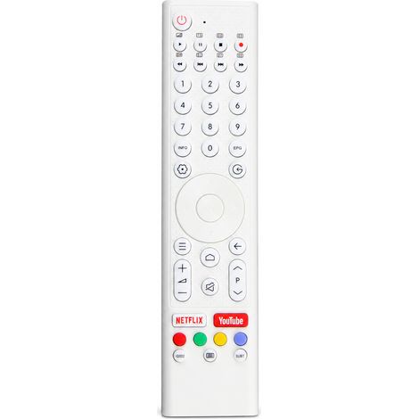 Télécommande TV Compatible avec Téléviseurs LCD CHiQ, AIWA et KOGAN, Sans Commande Vocale, Blanche (1/5)