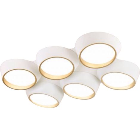 Plafoniera a led 120 watt lampadario da soffitto 6 cerchi irregolari luce naturale 4000k (1/5)