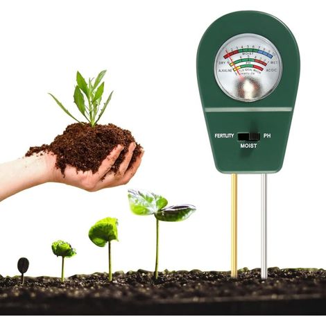 3-in-1 Plant Humidity and pH Meter Tester: Soil pH Tester, Humidity Tester for Measuring Humidity, Fertility, and pH (1/5)