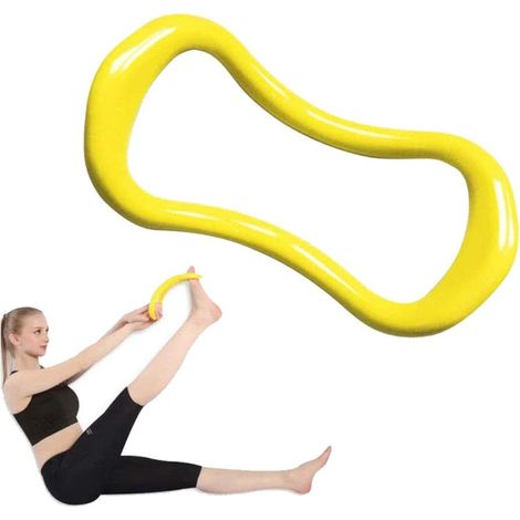 Yoga Cercles, Anneau de Pilates Fitness Circle, Pilates Ring,Formation D'anneau D'étirement Fascia pour Tonifier Les Cuisses, Les Abdominaux et Les Jambes, Training Outil De Soutien De Résistance-Fei (1/4)