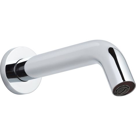 JTP Sensor Wall Spout Mains / Battery Operated Basin Mixer Tap - Chrome (1/3)