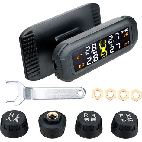 (Externes) Capteurs solaires pour véhicules, système de surveillance de la pression des pneus, avertissement de température, testeur de pression des pneus, outils de diagnostic Cartronics (1/5)