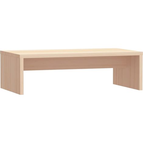 Soporte para monitor 50 x 27 x 15 cm madera maciza de pino marrón 020029208
