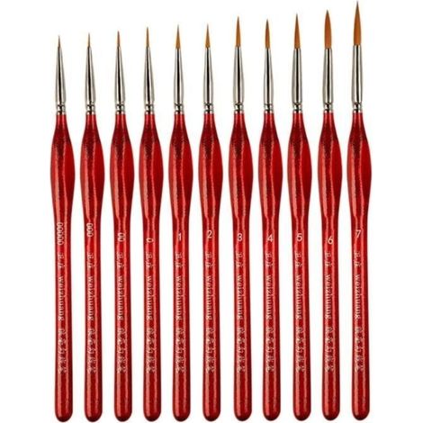 9/11 Piece Brush Set, Professional Miniature Brushes for Detail Art Supplies, 11 Brush Set (1/4)