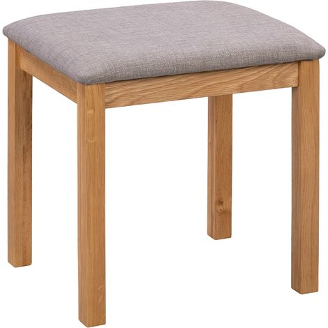 Hallowood Furniture Hereford Oak Stool for Dressing Table, Stylish and Durable Dressing Table Stool, A Perfect Addition to Bedroom or Vanity with Elegant and Functional Design