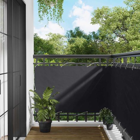 vidaXL Balcony Screen Black 100 x 300 cm Oxford Fabric