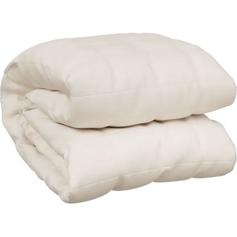 Couverture lestée Crème clair 137x200 cm 10 kg Tissu