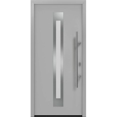 Hörmann Ecostar Haustür "ISOPRO IP 770S", weißaluminium matt (RAL 9006), 110 x 210 cm (B x H), DIN Rechts