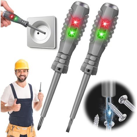 Pack of 2 Smart Induction Test Pens, specially designed for electricians to measure leakage and voltage. LED display. (1/5)