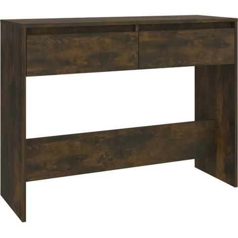 vidaXL Table console chêne fumé 100x35x76,5 cm bois d'ingénierie (1/5)