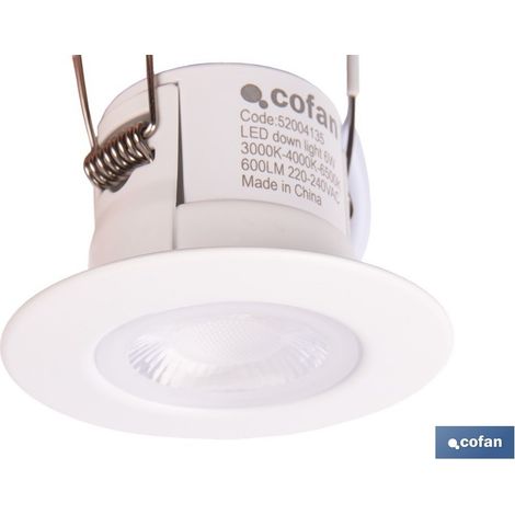 Downlight estanco 6 W IP65 con 3 CCT Ø80 x 50 mm