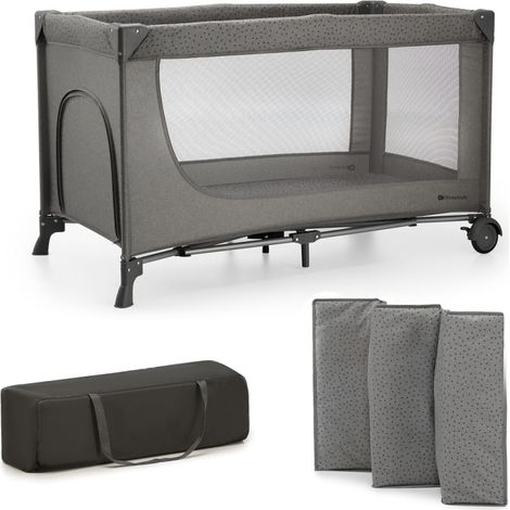 Cuna de viaje funcional Kinderkraft Joy 2, gris oscuro. (1/2)