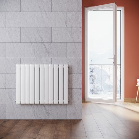 Sonni – Radiateur eau chaude en acier 630x850mm – Double panneau blanc – Puissance 975W – Conception murale verticale – Économie d'énergie