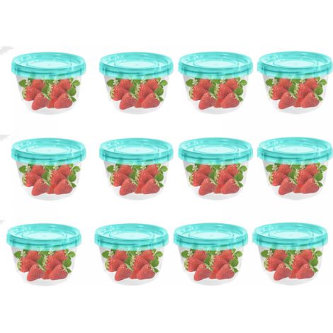 Bocaux hermétiques pour congélateur - Bocaux de conservation hermétiques  Contenants transparents, bleus, lot de 12 (1/5)