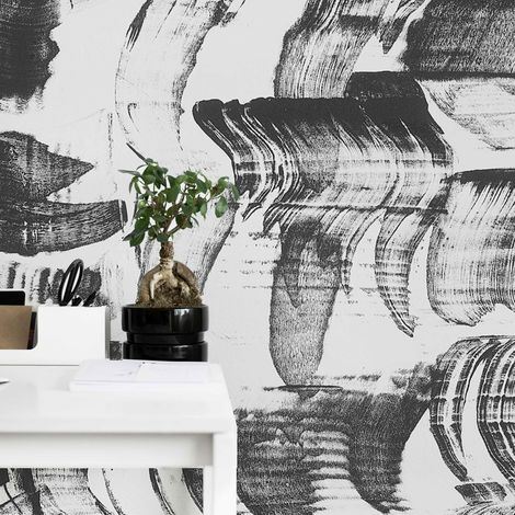 Papier peint panoramique Contre-sens, Noir et blanc 150 x 250cm (1/5)