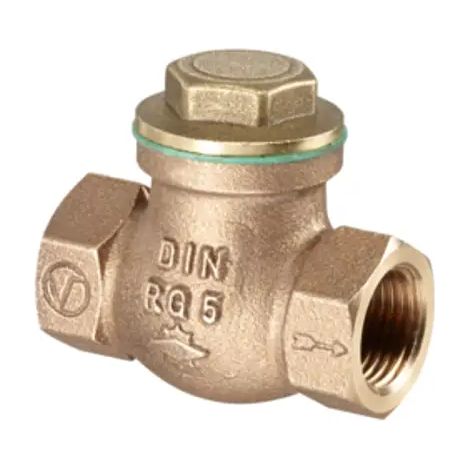 OVENTROP Válvula antirretorno con rosca hembra PN 16 DN 20, cierre metálico, bronce rojo / latón, 1075006