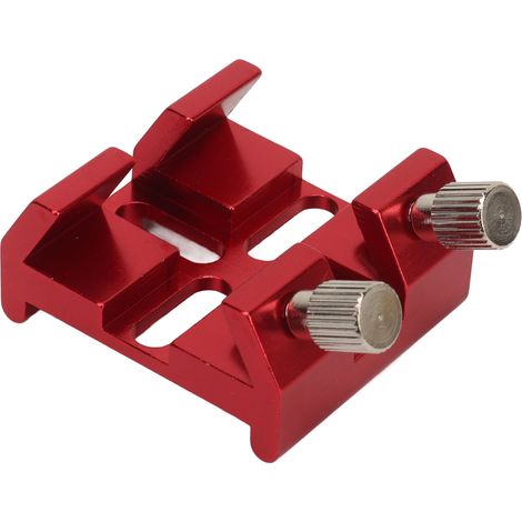 Embase universelle à queue d'aronde pour chercheur, en alliage d'aluminium, pour télescope optique (rouge). (1/5)