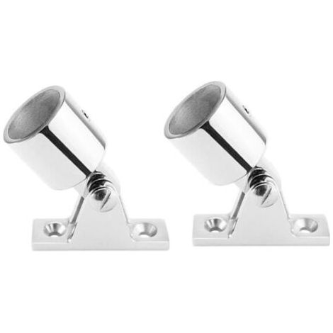 Ensemble de deux pièces d'accessoires pour auvent en acier inoxydable 316, comprenant des couvercles de charnières pour terrasses, des embouts pour tubes et des tubes d'auvent. (1/5)