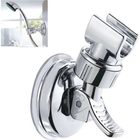 Support de douche à main remplaçable. Support de douche à ventouse à rotation 360 °. Support de douche à ventouse à grand adsorbabilité (Socle à ventouse) (1/5)