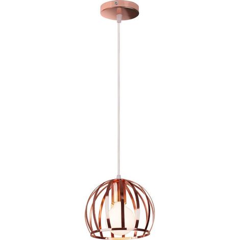 Suspension Luminaire Vintage Lustre Moderne Plafonnier Rond En Métal Fer Pour Cuisine Ferme Couloir Intérieur Or Rose (1/5)