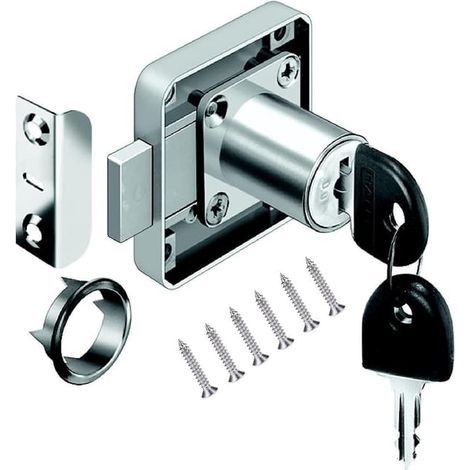 Serrure à came en alliage de zinc, pour armoires, boîtes aux lettres et meubles, pour installation domestique et usage quotidien.-AquaForge