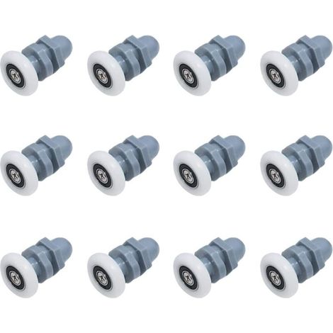 12 Stück robuste Kunststoff-Gleitschienen für Duschtüren, Ersatzteile für Badezimmer (20 mm) (1/4)