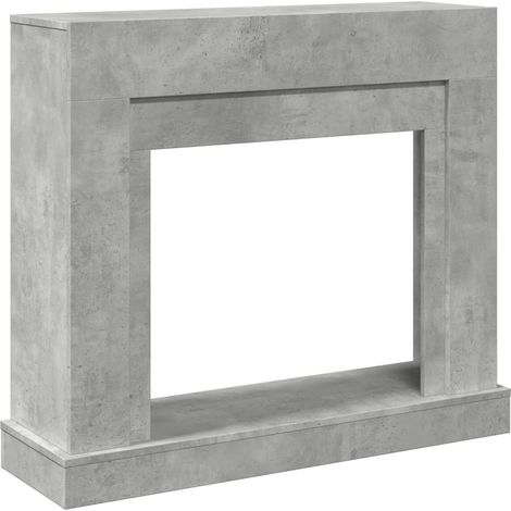 Cadre de cheminée gris béton 100x30x87,5 cm bois d'ingénierie