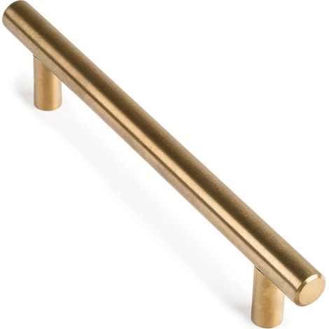 Poignée pour Meuble Style contemporain Fabriqué en acier inoxydable Finition laiton vintage Distance entre pointes : 128 mm Mesures 1681232mm Fixation vissée Comprend des vis M4 2 unités - tal