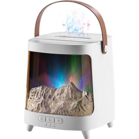 Diffusore di aromi a fiamma，Umidificatore con effetto camino simulato，luce LED a colori variabili，diffusore di oli essenziali da 200 ml (1/5)