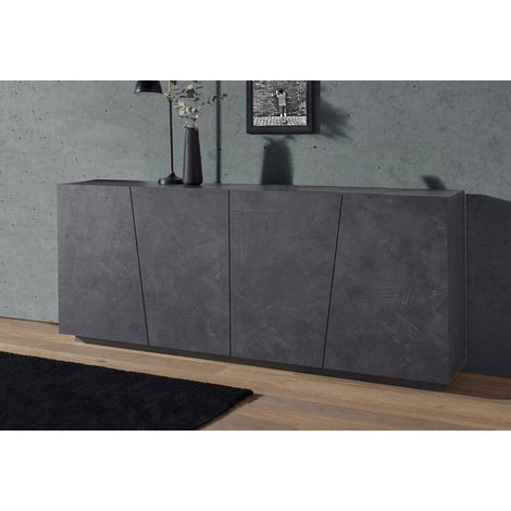 Buffet/bahut moderne 200 cm gris ardoise Vegas (1/4)