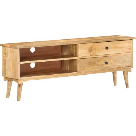 Mobile Porta TV 140x30x50 cm in Legno Massello di Mango vidaXL (1/5)