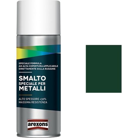 SMALTO SPRAY SPECIALE METALLI ml. 400 - verde muschio brillante - AREXONS