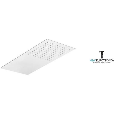 Soffione 1 getto rettangolare ultra piatto acciaio inox