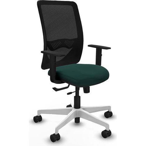 Sedia ergonomica piqueras y crespo Zulema verde bottiglia similpelle (1/2)