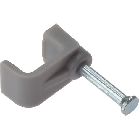 Premium Forge Flat Cable Clips – 4.0mm Diameter, Grey, Pack of 100