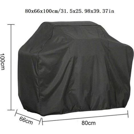 Copertura per mobili da giardino 80x66x100cm Copertura per barbecue nera Copertura per barbecue da esterno Telo impermeabile per barbecue Coperture per barbecue-- (1/5)
