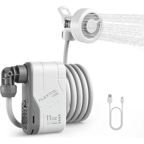 Douche de camping portable sans boîtier, pompe de douche électrique étanche IPX7 pour douche extérieure, lavage de voiture, lave-vaisselle (1/4)