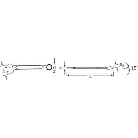STAHLWILLE 40582020 - llav.combin.de fixe bouche et Strel. pline- érie d'entraînement 130aSP 10-5/16 (1/2)