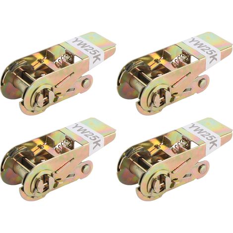 Ortviai Tensioner Ratchet en Acier Carbone TYW25K 1in pour Transport Charge 500KGS, Lot de 4 Pièces (1/5)