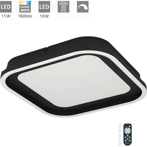 Lampe de plafond calagrano plastique blanc LED 11W 10W 3000-6500K L: 37,5 cm B: 37,5 cm H: 6 cm Dimmable (1/5)