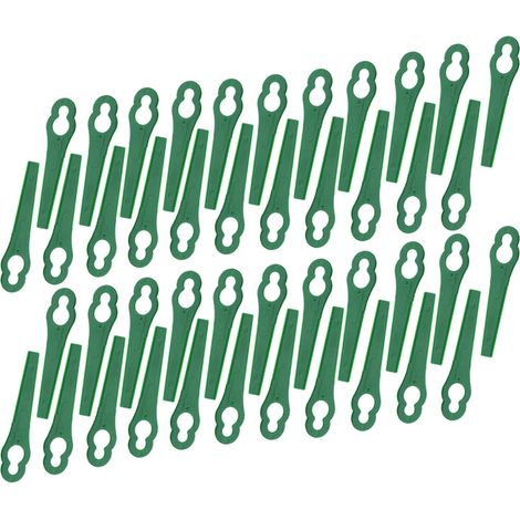 Lames de Coupe en Plastique,lames de rechange pour coupe-bordure,Tondeuse à Gazon en Plastique Lames,lames de rechange en plastique,pelouse Tondeuse Accessoires 50pcs (vert) (1/5)