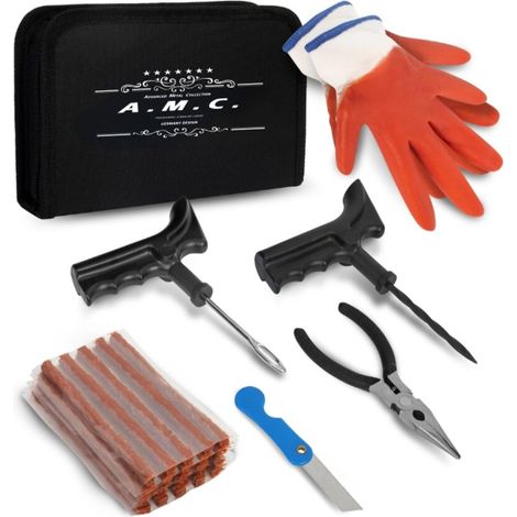 Kit Riparazione Pneumatici Auto 26pcs Kit Emergenza per Ripara Gomme Auto e Moto (1/3)