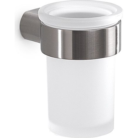 Portaspazzolini da muro in ottone e Cromall PI10 Gedy serie PIRENEI Satinato