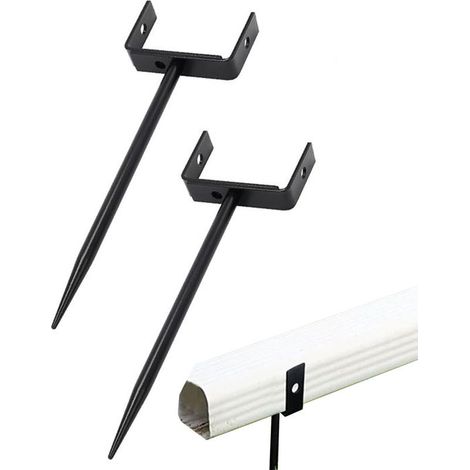 Accessoires pour d'Eau, Stabilisateur De Gouttière 2 Pièces, Baguettes D'Écoulement Réglables Pour Installation Extérieure (1/5)