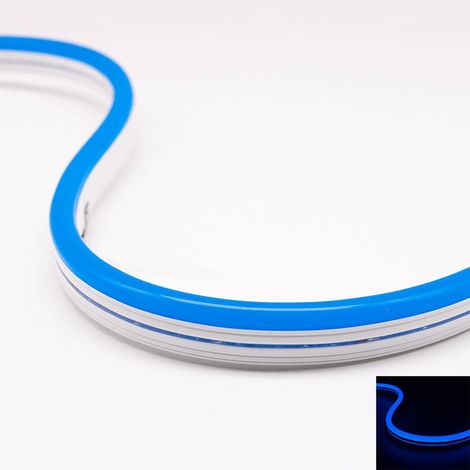 Neon 24V LED Streifen 5M 10W/m 84LED/m 7mm - Lichtfarbe: Blau - Schutzart: IP65 (1/5)