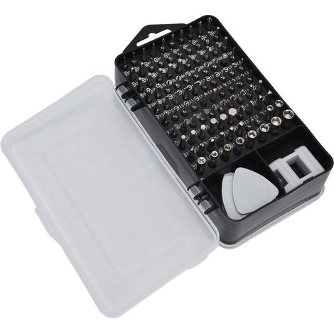Kit de réparation électronique de 117 pièces avec embouts magnétiques pour tournevis, PC, téléphone et ordinateur. (1/5)