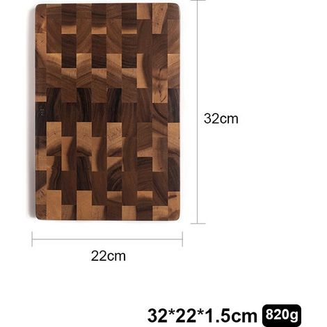 Akazienholzbrett 32x22x1,5cm für Obst und Kochen (1/4)